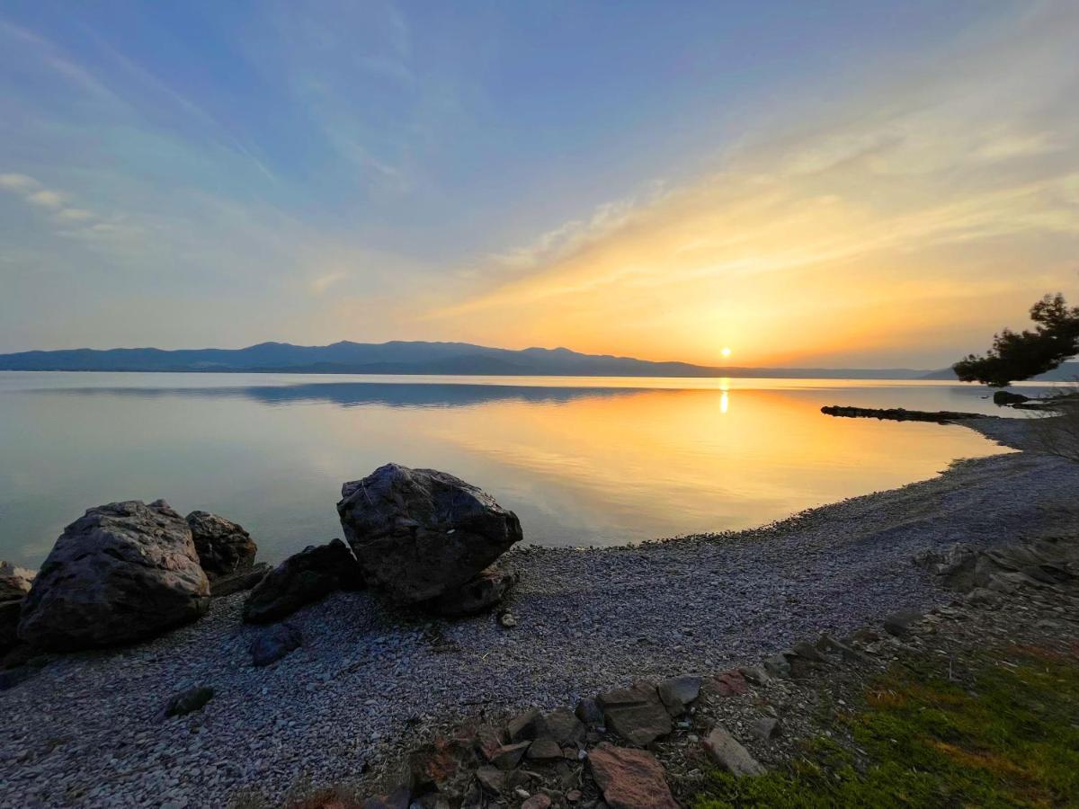 Seafront Traditional Stone House In Sunset Olive Grove - B Villa Alyfanta Esterno foto