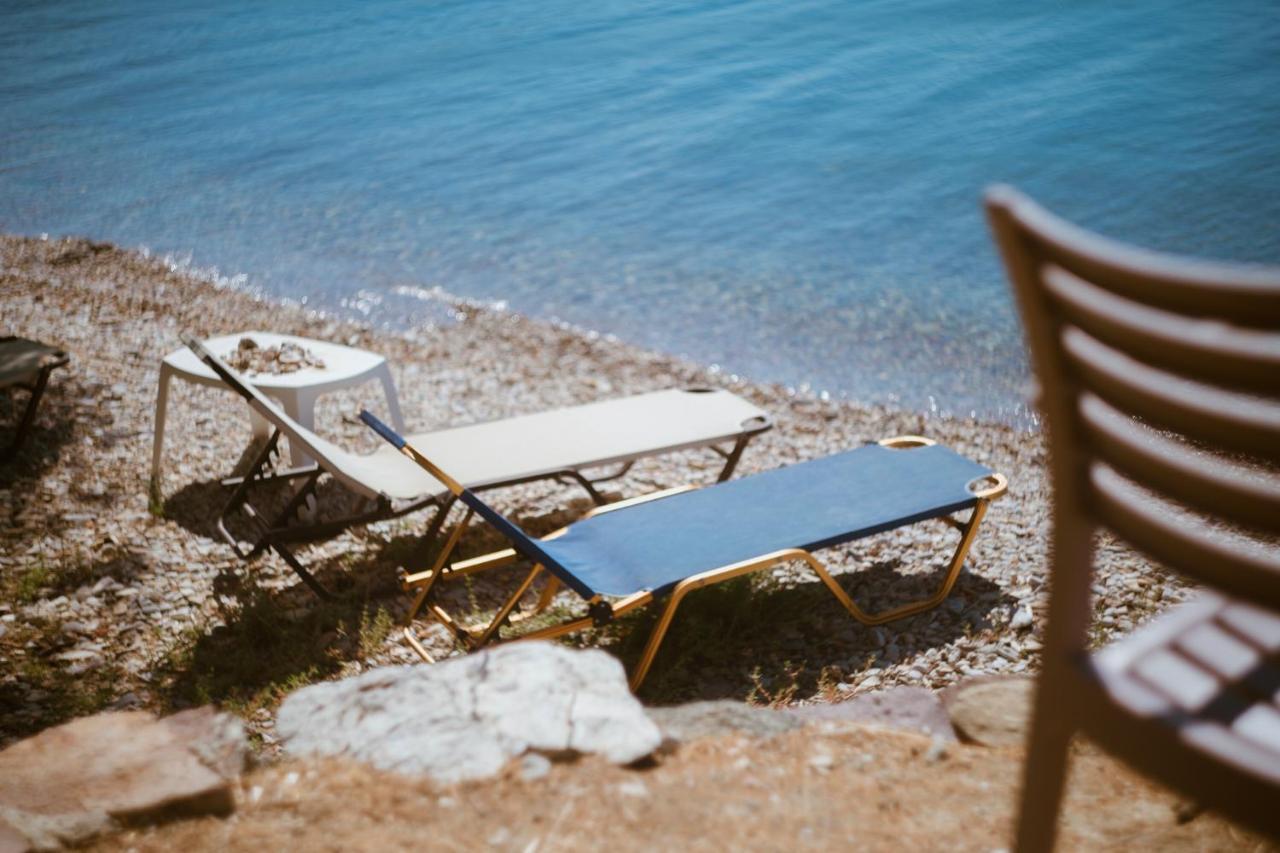 Seafront Traditional Stone House In Sunset Olive Grove - B Villa Alyfanta Esterno foto